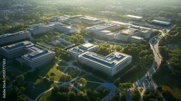 Fototapeta The Department of Defense headquarters with a sprawling, secure campus