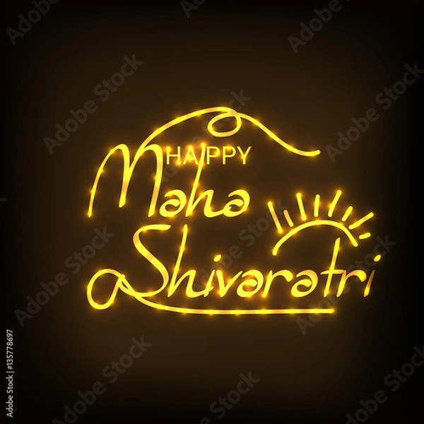 Fototapeta Happy Shivaratri.