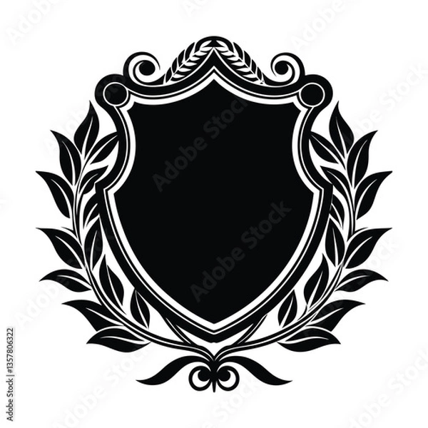 Obraz shield with laurel wreath