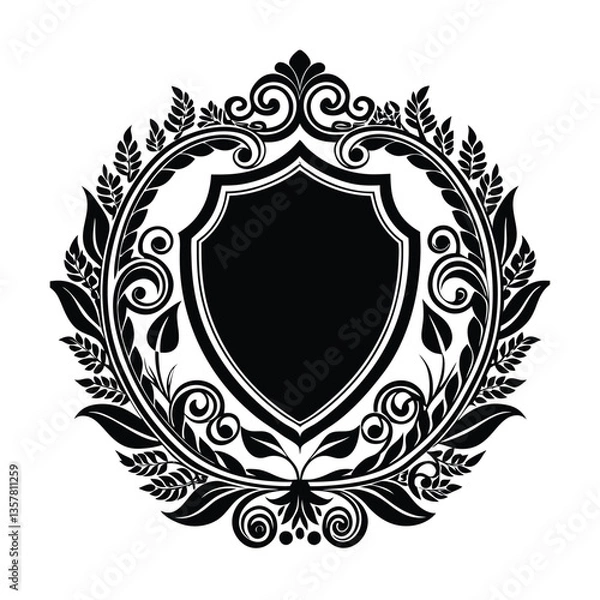 Obraz shield with laurel wreath