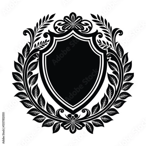 Obraz shield with laurel wreath