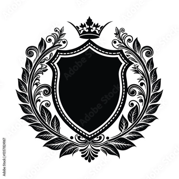 Fototapeta shield with wings