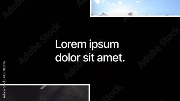 Fototapeta Split Shape Transitions with Text