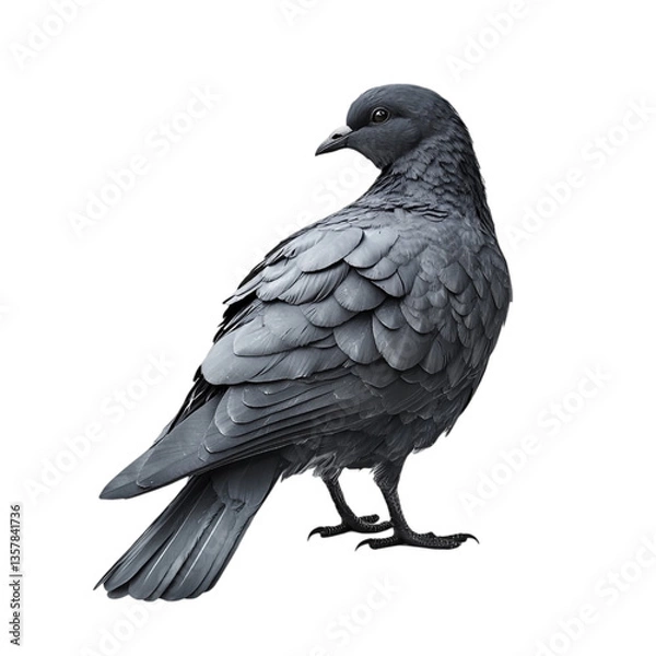 Fototapeta Majestic Dark Pigeon a Symbol of Mystery and Elegance