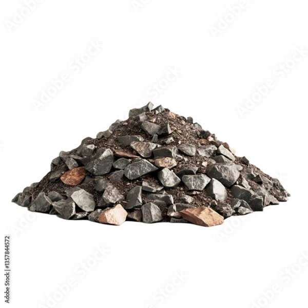 Fototapeta A Pile of Rough Grey Rocks Nature Stones Texture Earth Tones
