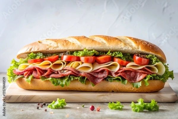 Fototapeta italian sub in white background