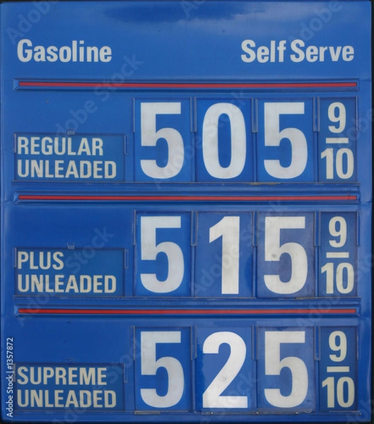 Obraz $5 gas sign front