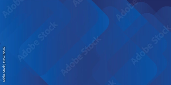 Obraz Abstract blue background with glowing geometric lines. Modern blue gradient square shape design. Futuristic technology concept.