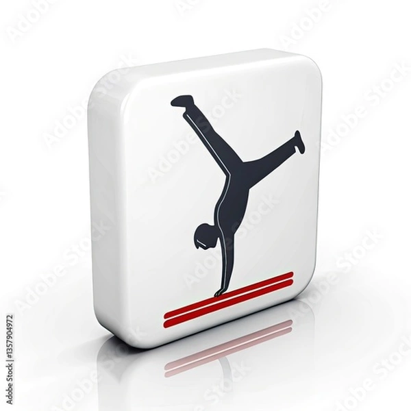 Fototapeta 3d man jumping