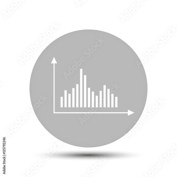 Fototapeta business graph. vector icon on gray background