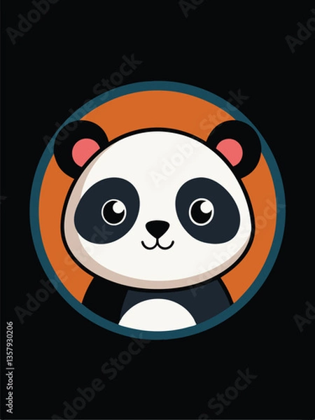Obraz Cute Panda Logo Design