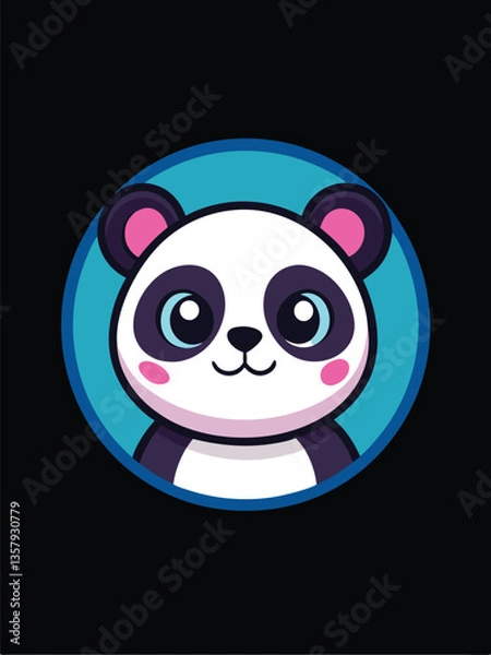 Obraz Cute Panda Logo Design