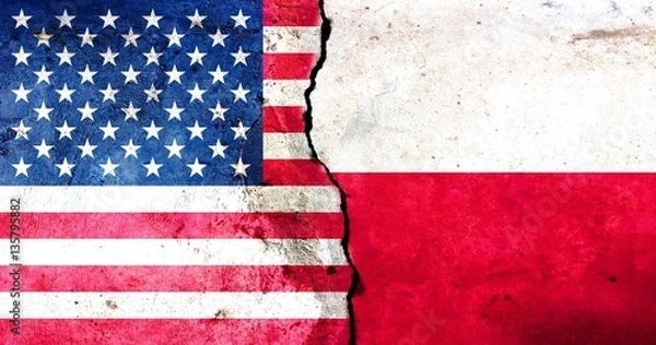Fototapeta A crack in the monolith. Poland-United States relations