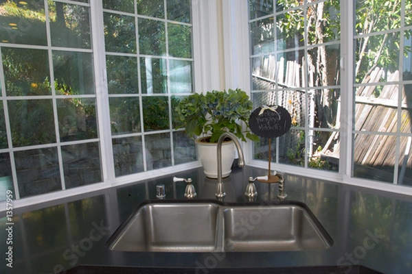 Obraz newly remodeled white kitchen