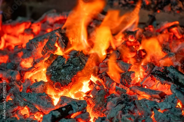 Fototapeta depiction of fire, capturing its beauty, power, and transformative nature.