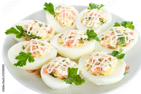 Obraz eggs stuffed with red fish