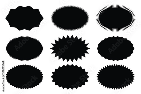 Obraz Abstract geometric vector shapes and icons.