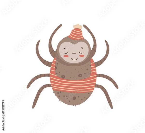 Obraz Cartoon Spider in Hat