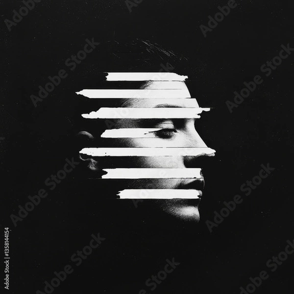 Fototapeta 3d render of a creative idea sign on dark background