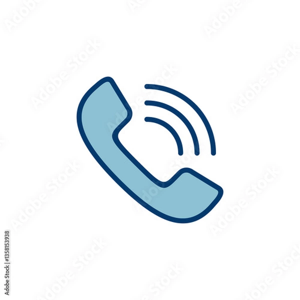 Fototapeta Call icon vector isolated on white background. Phone icon vector. mobile phone. telephone icon