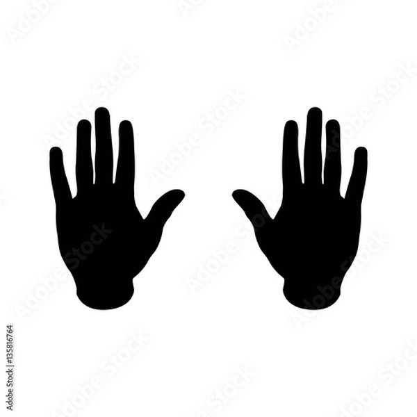 Fototapeta Human hands icon vector