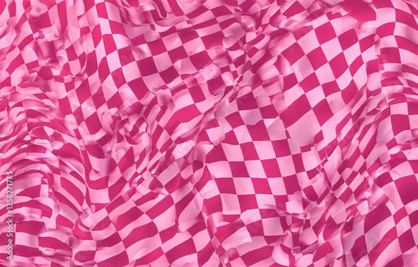 Fototapeta ピンクのチェック柄の背景素材