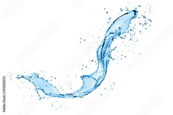 Obraz water Splash on white Background