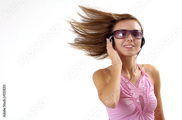 Fototapeta woman with headphones