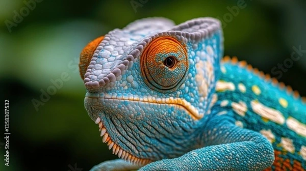 Fototapeta Close-up of a vibrant chameleon