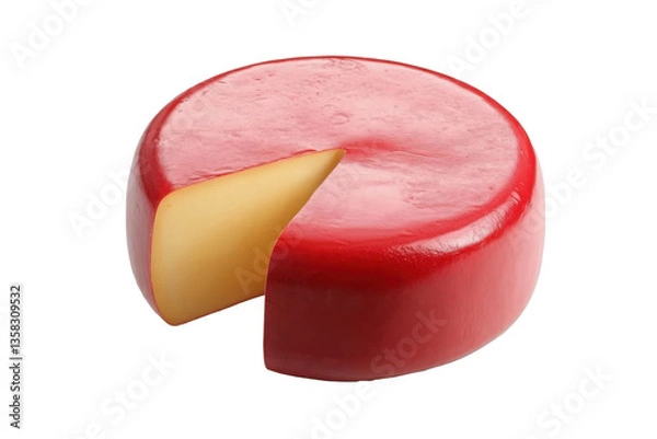 Fototapeta Edam cheese isolated on transparent background
