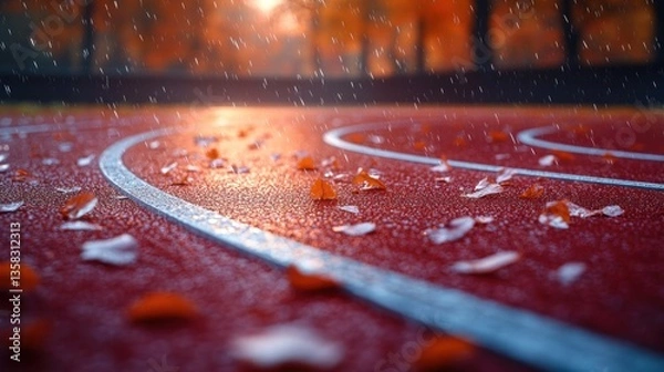 Fototapeta A track and field area for physical education