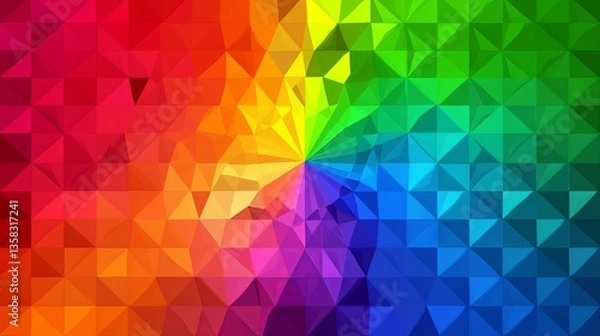 Fototapeta Colorful Geometric Rainbow Pattern