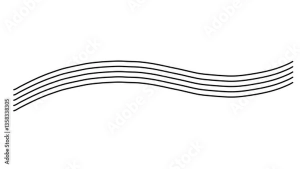 Obraz カラフル五線譜のかわいい音符のイラスト