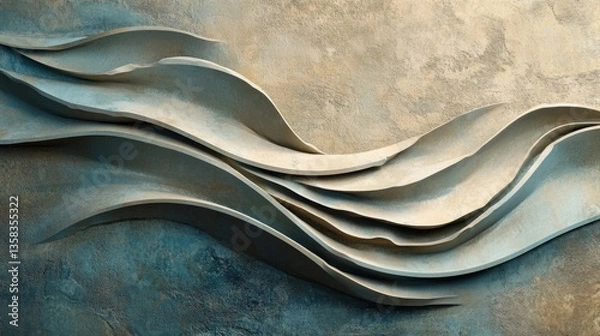 Obraz Abstract Metal Wave Texture Background