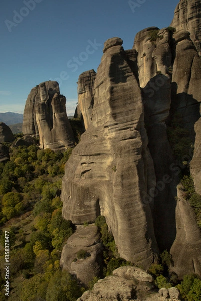 Obraz View of the famous valley of the rocks in Meteora, Greece.