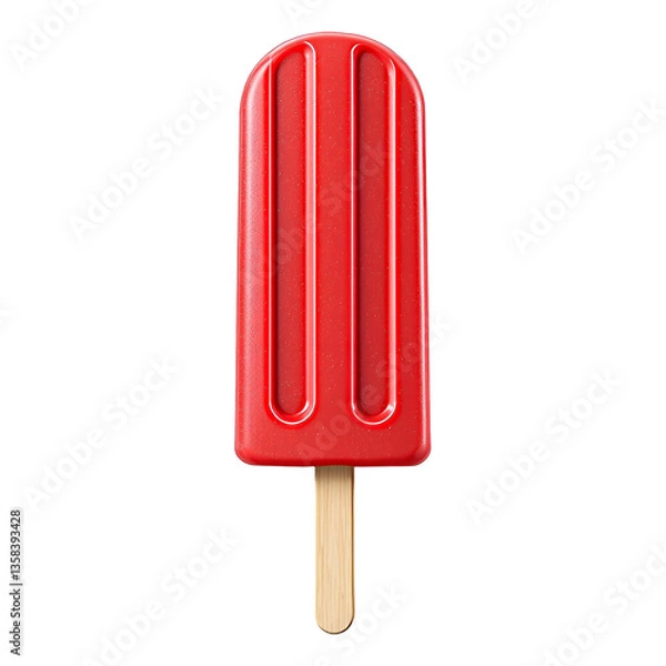 Fototapeta Red Popsicle Isolated on White Background