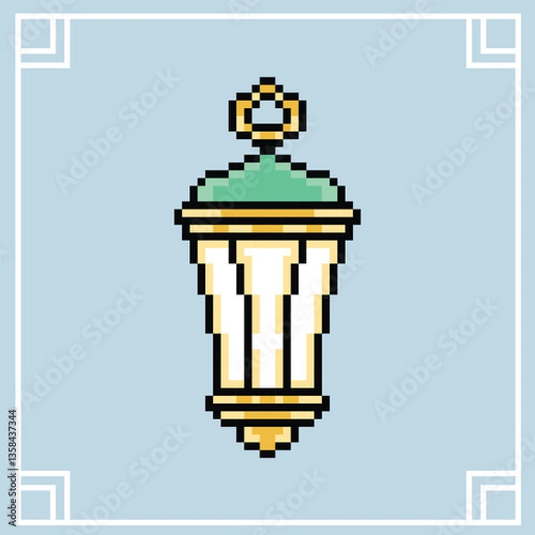 Obraz Pixelart islamic element vector illustrations