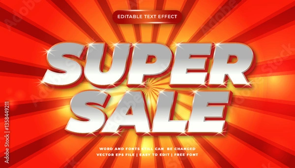 Fototapeta Editable Text Effect - Super Sale