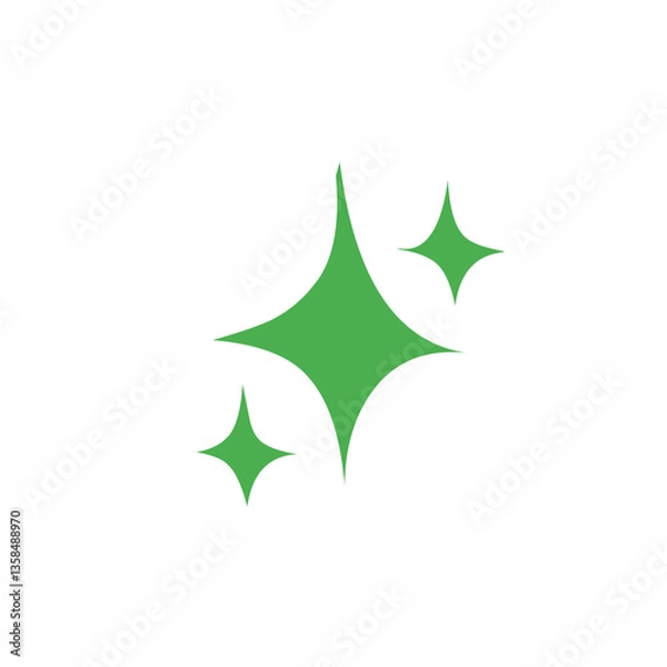 Fototapeta green star vector