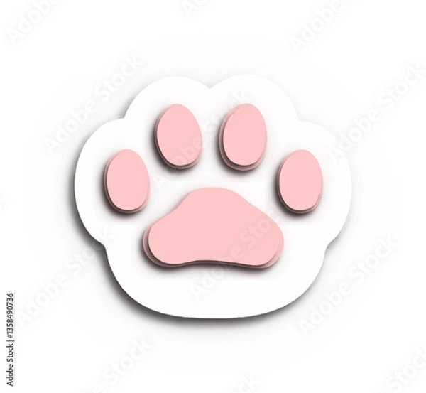 Obraz Pet's paw print