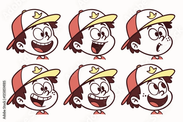 Fototapeta Smile Face Icons set Vector illustration