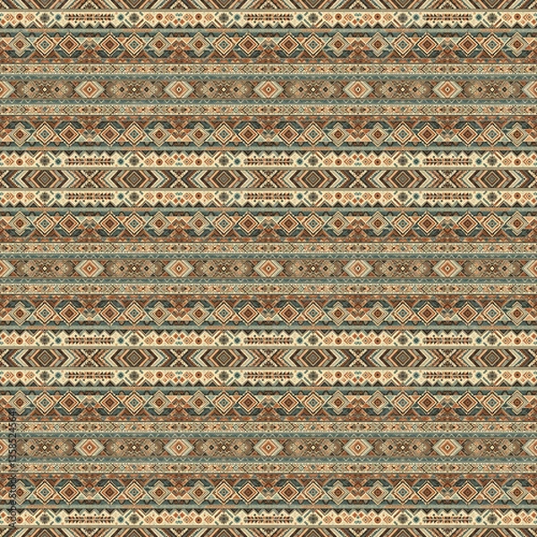 Fototapeta Bohemian Aztec Pattern for Textile Design and Fashion Prints
