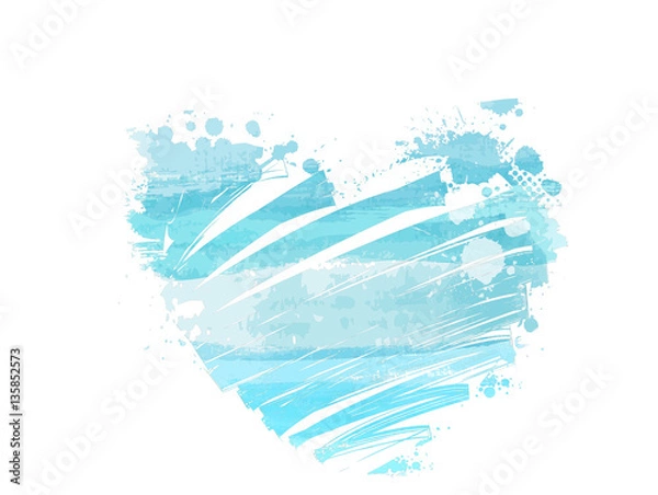 Obraz Grunge watercolored heart