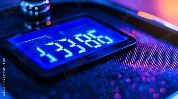 Obraz Digital scale display showing a weight reading