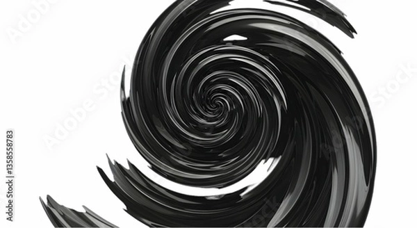 Obraz Abstract Black Swirling Vortex Background Design