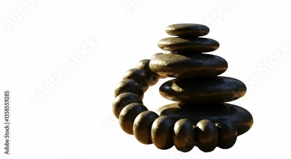 Obraz Spa Stones Stack and Circle Balance Zen Wellness