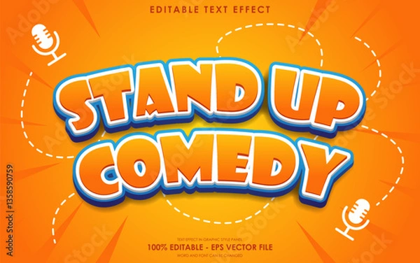 Obraz Editable Stand Up Comedy Text Effect