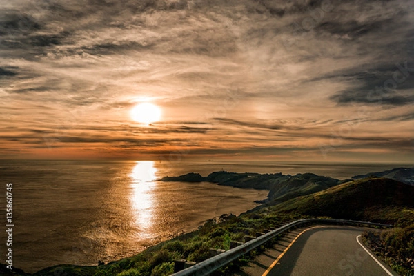 Obraz Coastal sunset drive