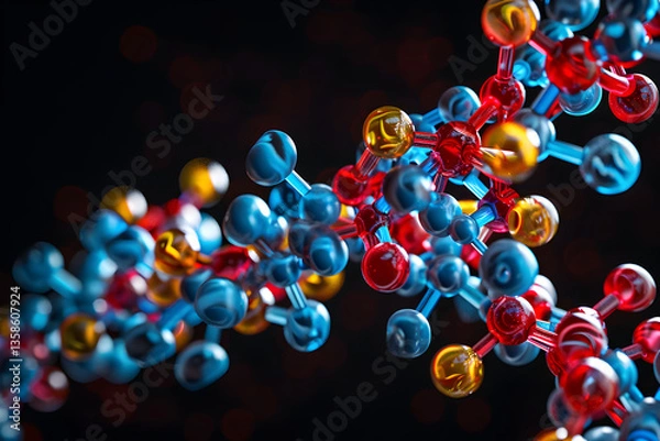 Obraz Visual Representation of the Complex Structure of Xanthine Oxidase Enzyme