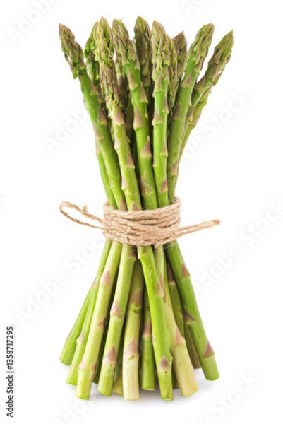 Fototapeta Bundle of asparagus on white